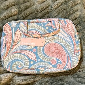 BAGSMART Paisley Travel Organizer - Blue and Pink